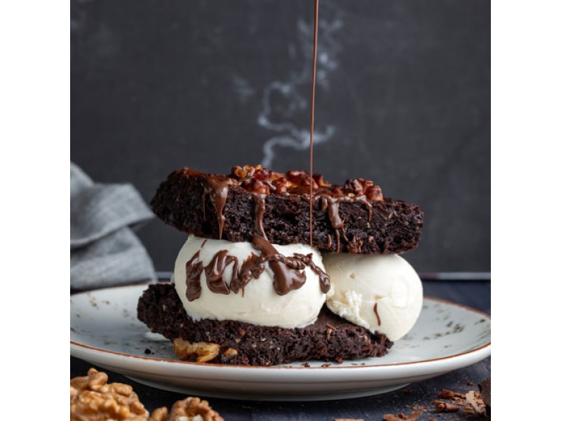 Dondurmalı Cevizli Brownie