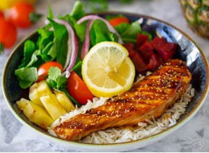 Teriyaki Soslu Somon Kase